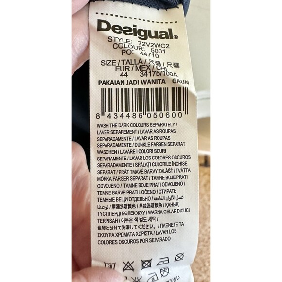 DESIGUAL Women Sleeveless Dress Cotton Blend Hibiscus Size 12/44 - Picture 10 of 11